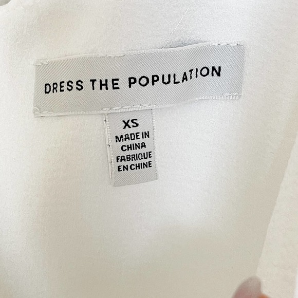 Dress The Population Iris Trumpet White Formal Maxi Dress Size XS - Picture 3 of 13